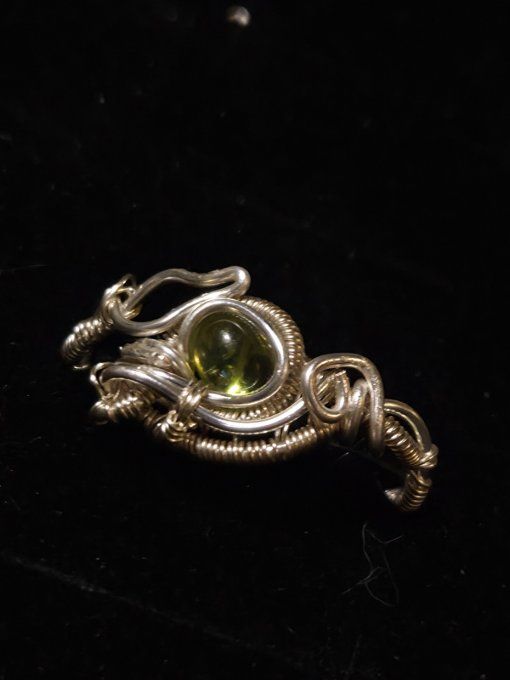 Bague péridot ajustable