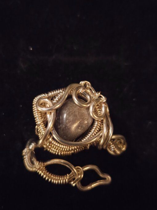 Bague Obsidienne Argent– Éveil & Guérison      