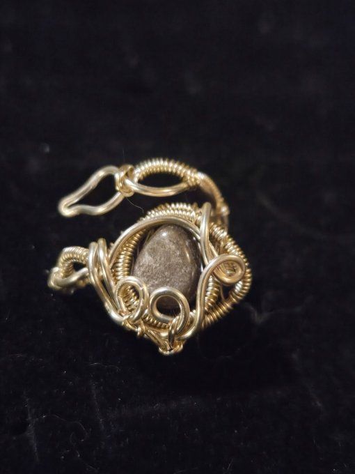 Bague Obsidienne Argent– Éveil & Guérison      
