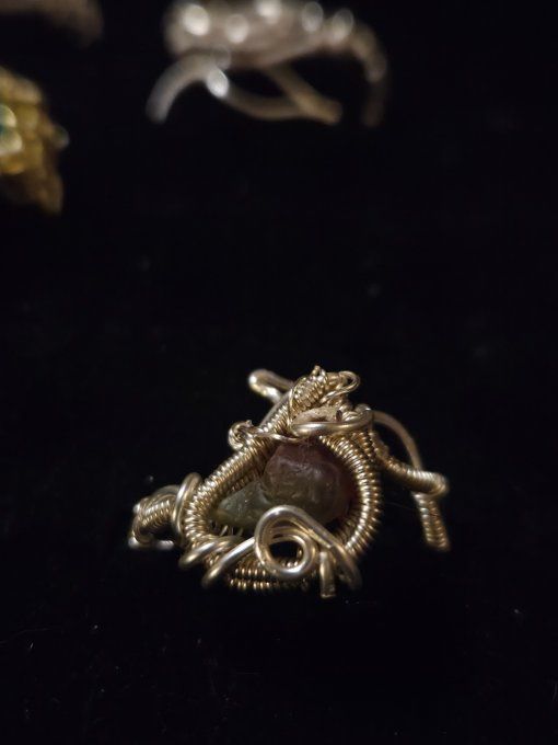 Bague Tourmaline melon d'eau- Ajustable