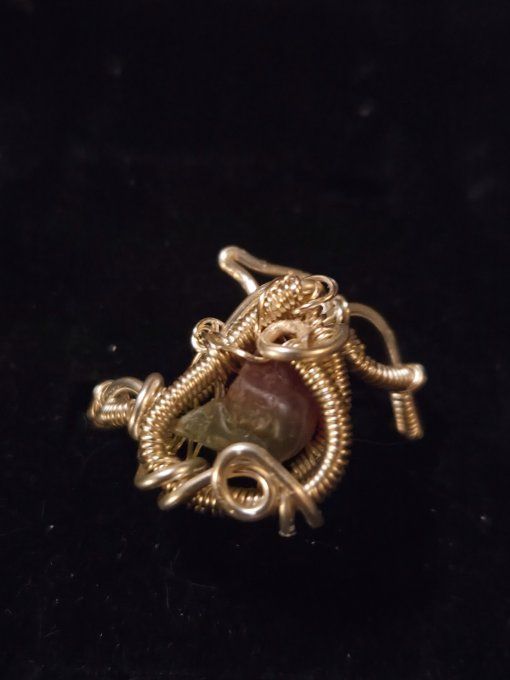 Bague Tourmaline melon d'eau- Ajustable