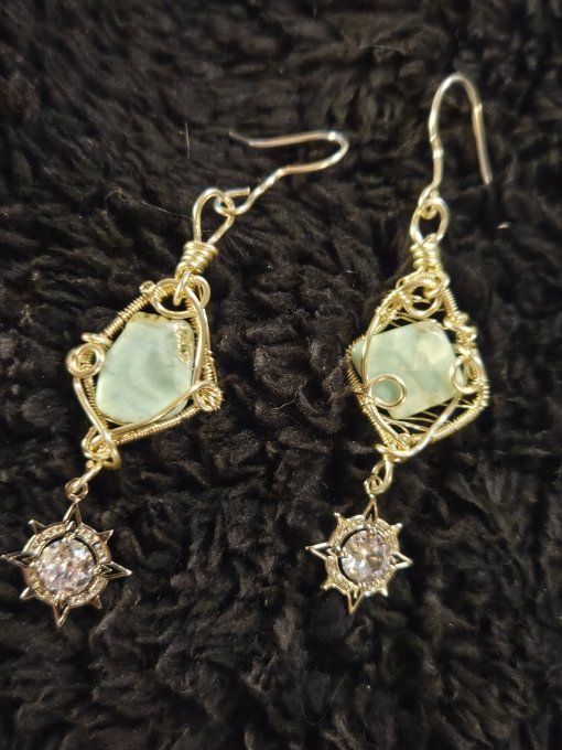 Boucle d'oreille Larimar ✨ sérénité et équilibre 