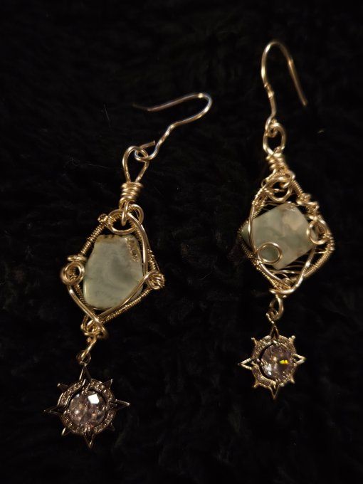 Boucle d'oreille Larimar ✨ sérénité et équilibre 