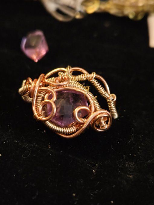 Bague Ajustable Amétrine – Créativité & Abondance   - resever