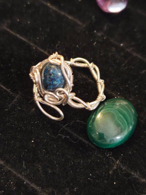 Bague malachite Ajustable  - Copie