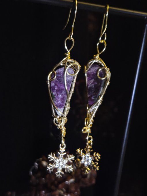 Boucle d’oreilles Kämmerite Brut Or.