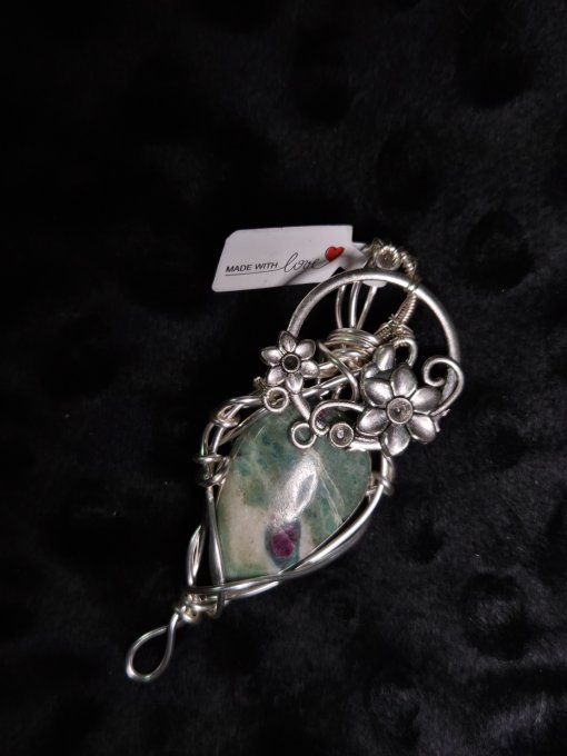  Pendentif Fuschite Rubis - Pierre de L’Estime de Soi.