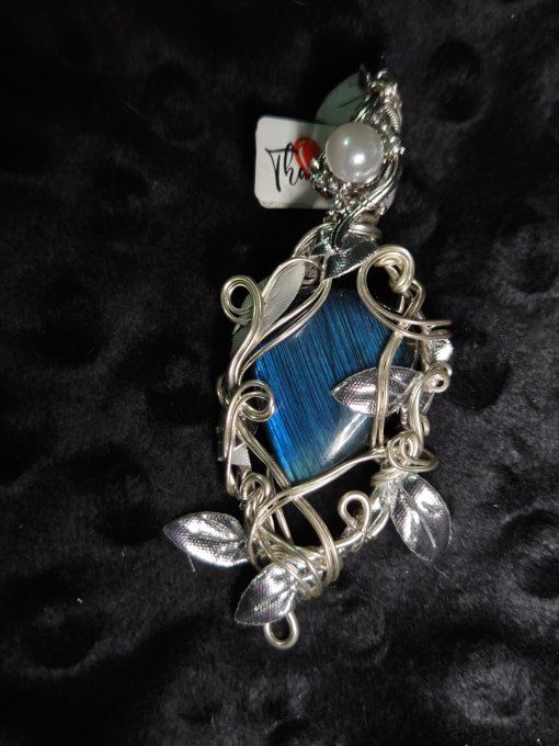 Pendentif argent Labradorite Bleue – Bijou De Protection Et D’Intuition     