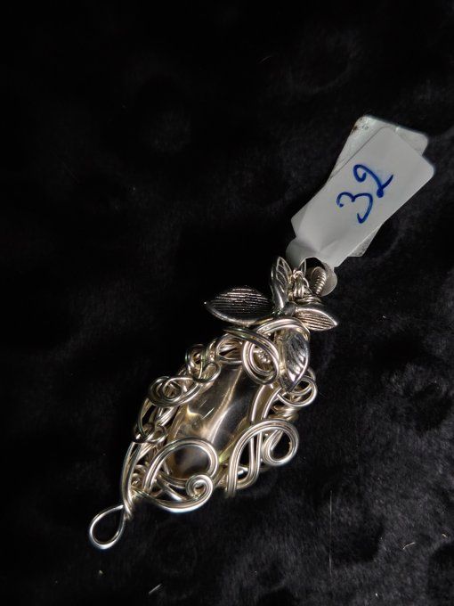 Pendentif Labradorite doré 