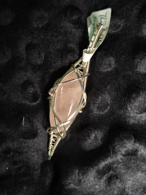 Pendentif Quartz rose  ✨