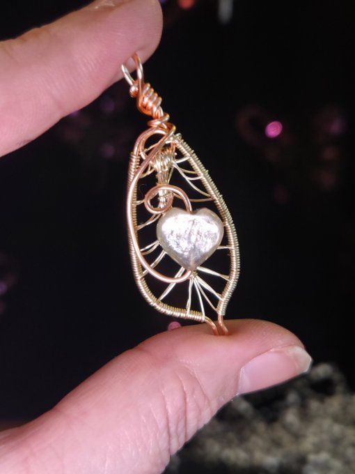 Amulette mica -Lepidolite dorée