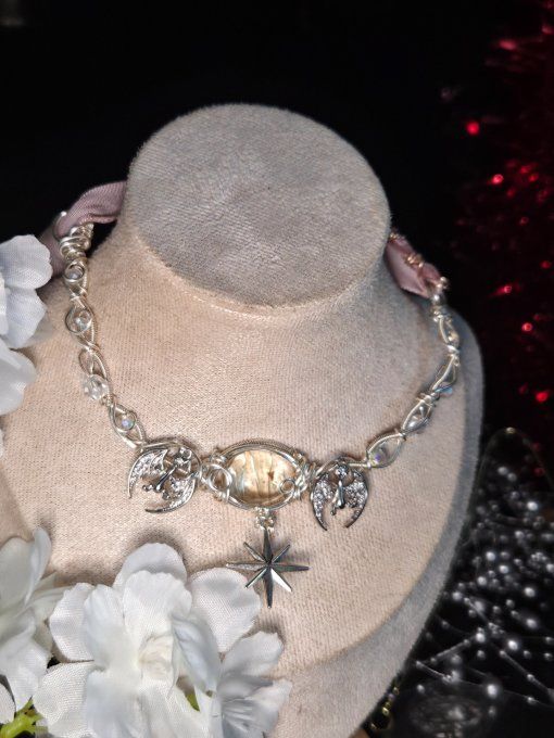 L'astre du matin: collier modulable Citrine naturelle 