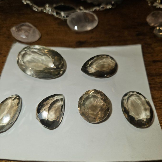 Quartz fumé facette diamant 12 mm - Copie