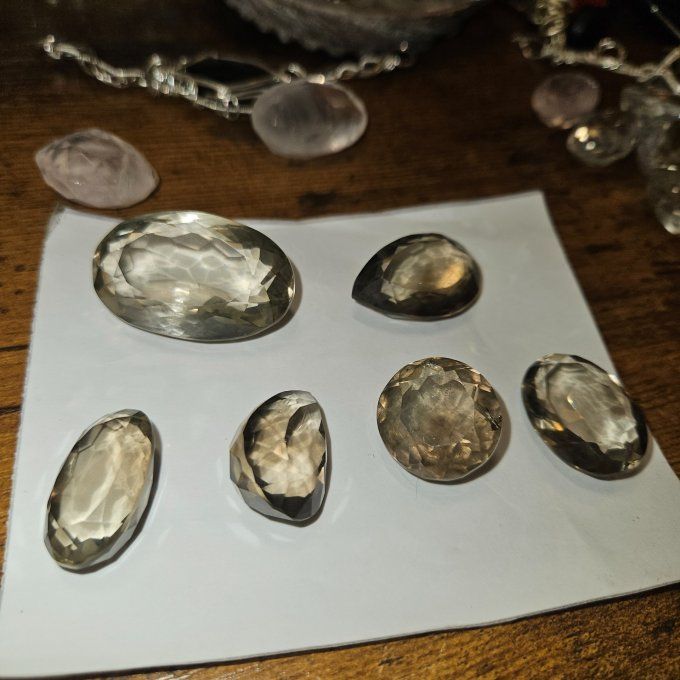 Quartz fumé facette diamant 12 mm - Copie