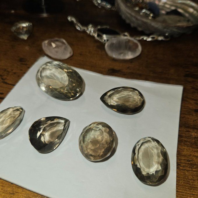 Quartz fumé facette diamant 12 mm - Copie