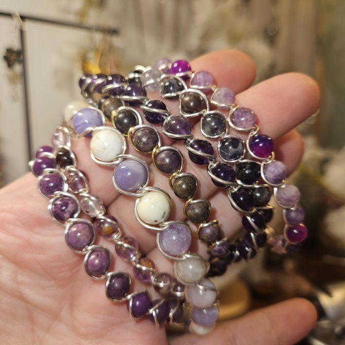 Bracelet Perle Violette