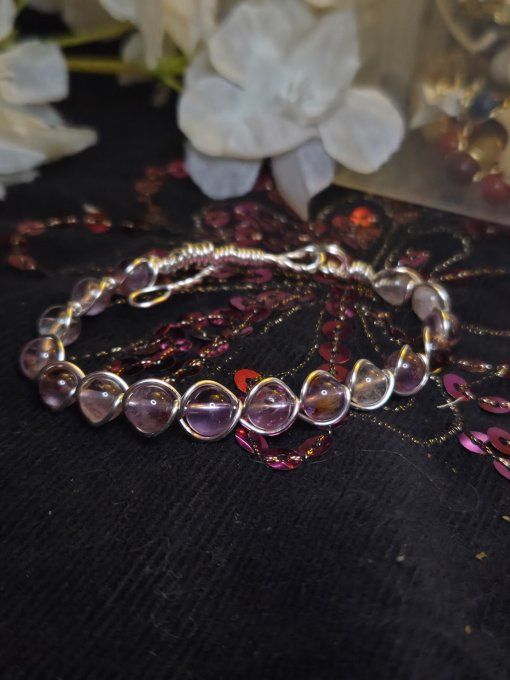 Bracelet Cacoxenite Pierre d’Éveil & de Protection ✨