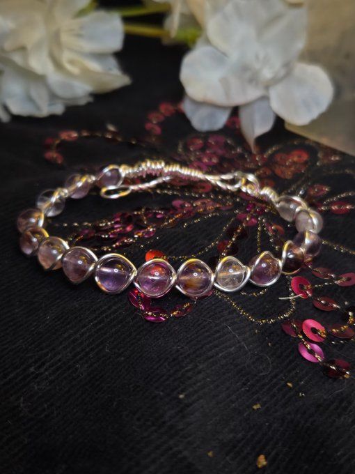 Bracelet Cacoxenite Pierre d’Éveil & de Protection ✨