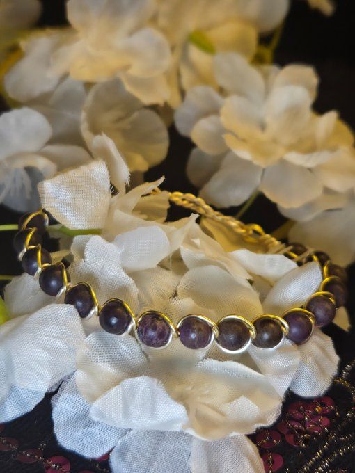 Bracelet Purpurite De Namibie – Liberté Intérieure Et Apaisement