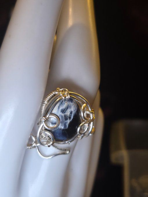 Bague Pietersite - ajustable -Pierre des Tempetes