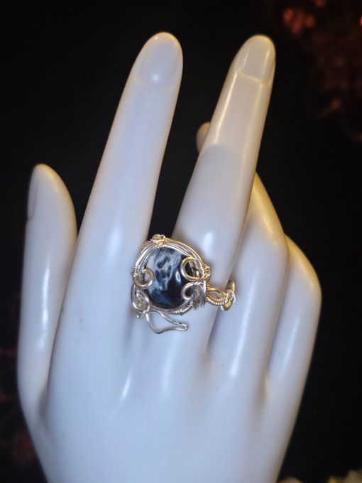 Bague Pietersite - ajustable -Pierre des Tempetes