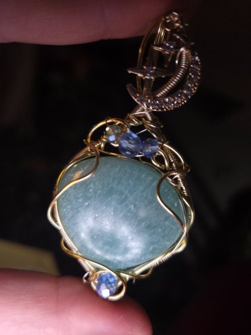 Amulette Or En Amazonite – Vérité Et Sérénité  