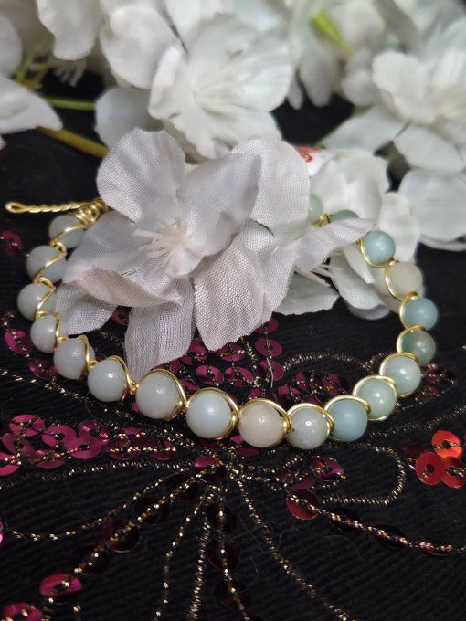 Bracelet en Amazonite : joie et espoir 