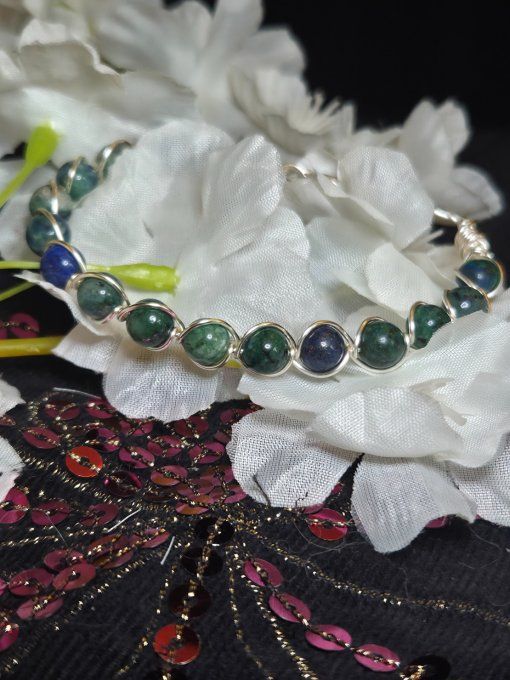 Bracelet À Composer Azurite-Malachite – Éveil & Harmonie     