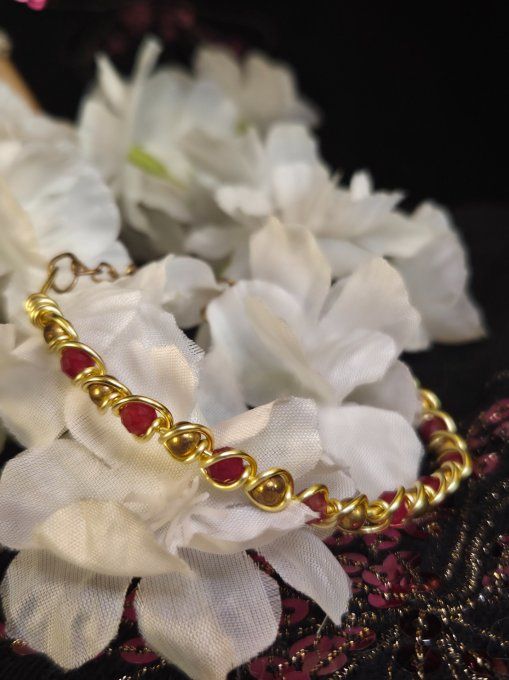 Bracelet Perles De Rubis – Passion, Vitalité Et Énergie           