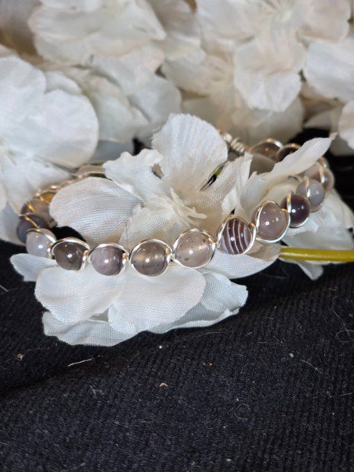 Bracelet Agate Botswana – Douceur, Moral & Libération Émotionnelle ✨     