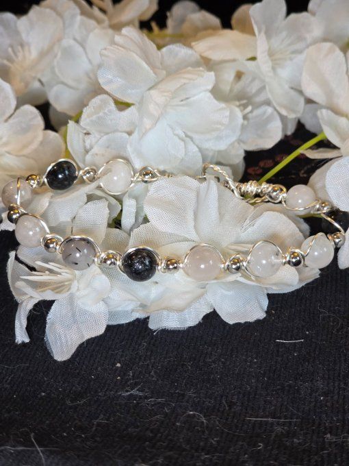 Quartz tourmaline bracelet -protection influence toxique 