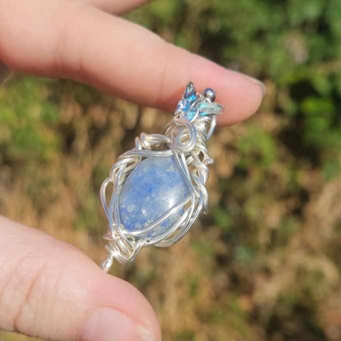 Aventurine bleu ,papillon du ciel 
