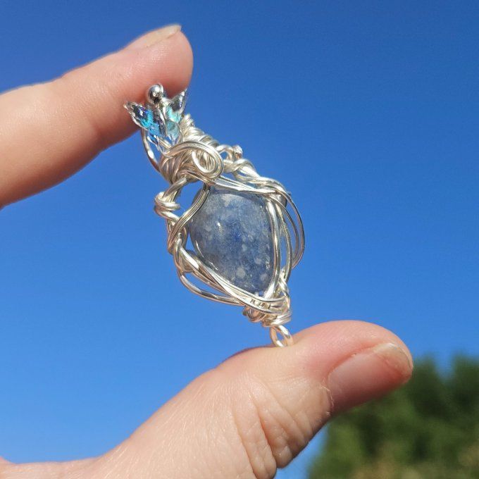 Aventurine bleu ,papillon du ciel 
