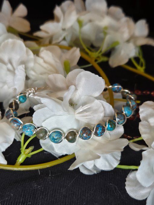 Chrysocolle - bracelet -pierre D'Harmonie et d'apaisement ✨