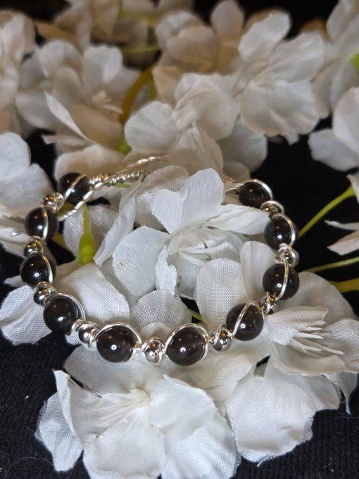  Bracelet Obsidienne Larme D’Apache – Protection & Libération Émotionnelle      