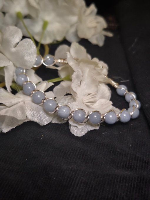 Bracelet pierre Angélite  a composer 