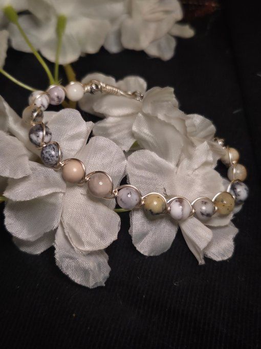  Bracelet Opale dendritique /merlinite