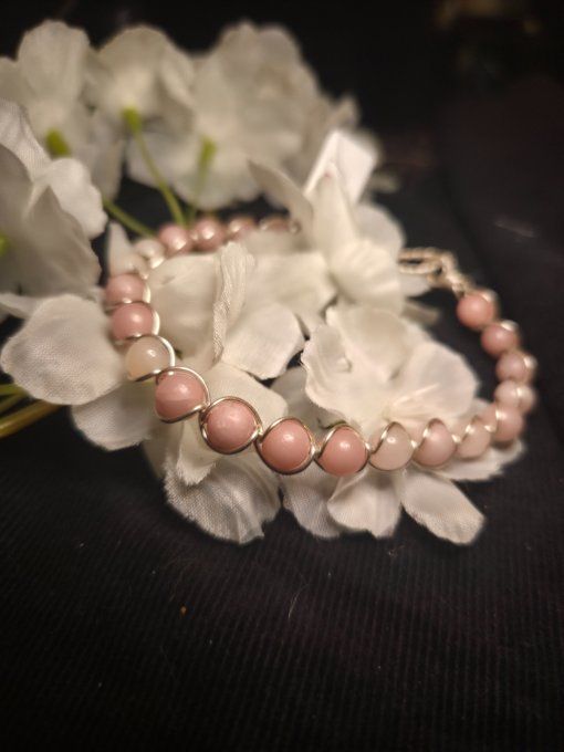 Bracelet Opale Rose – Harmonie Émotionnelle & Protection Du Cœur