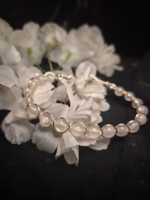 Bracelet Sélénite -pierre de purification et d'Harmonie ✨