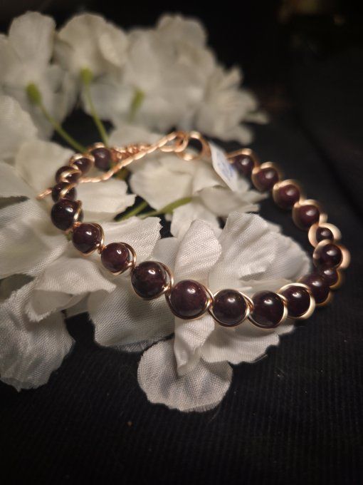 Bracelet Grenat rouge