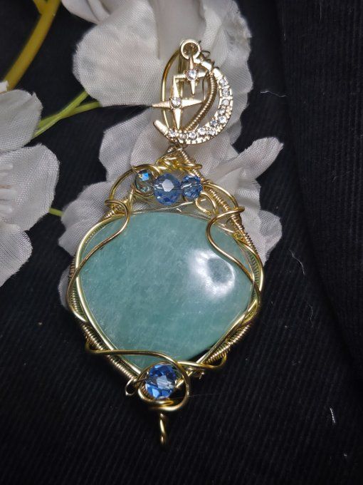 Amulette Or En Amazonite – Vérité Et Sérénité  