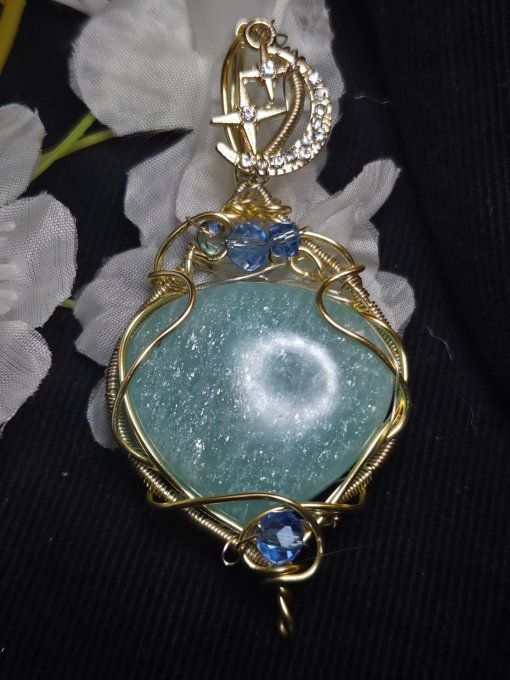 Amulette Or En Amazonite – Vérité Et Sérénité  