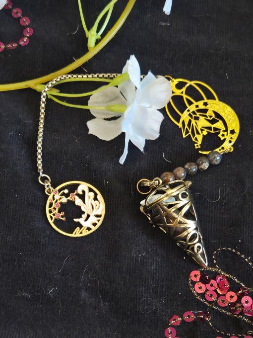 Pendule Lune De Pierre – Concentration, Confiance & Ouverture Intuitive  