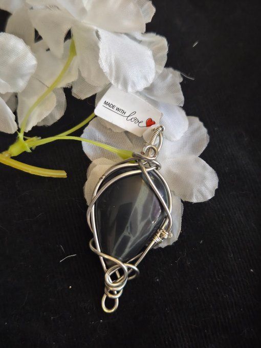 Pendentif Obsidienne Spider – Libération & Protection   