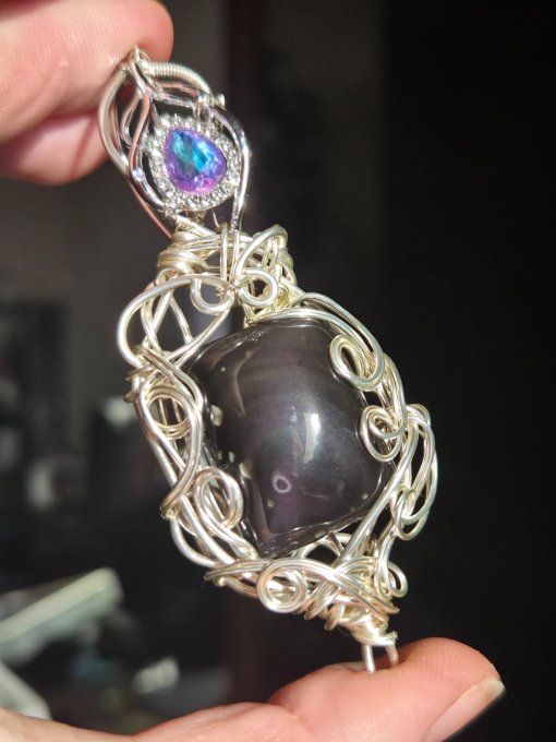 Pendentif Argent Œil Céleste – Protection & Clarté Spirituelle