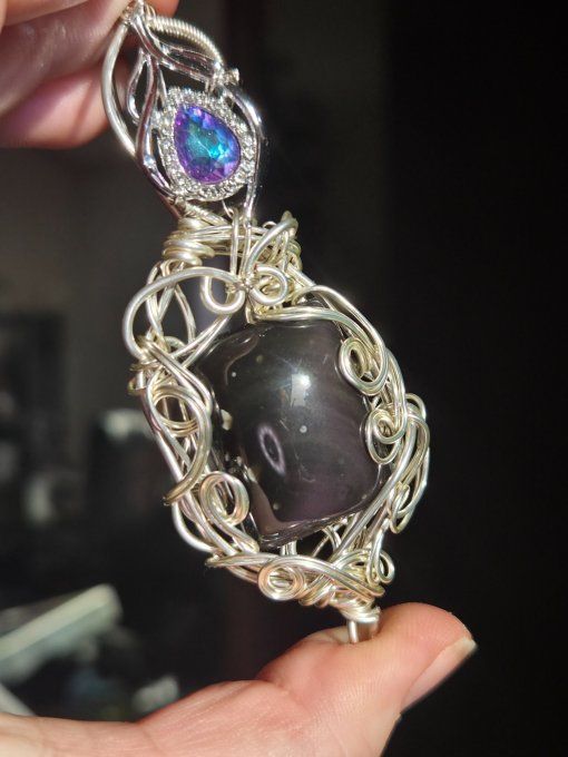 Pendentif Argent Œil Céleste – Protection & Clarté Spirituelle  