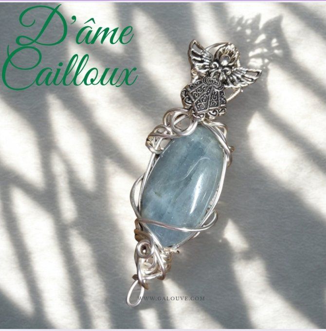Amulette aigue marine✨ ange bleu