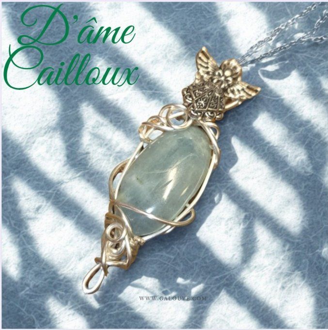 Amulette aigue marine✨ ange bleu