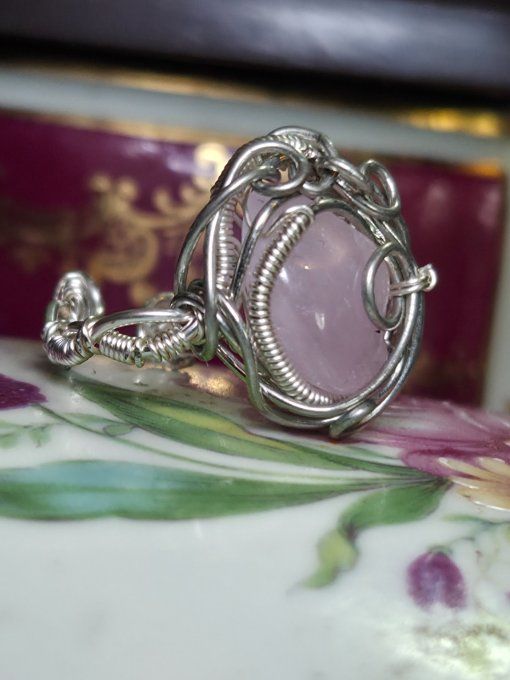 Bague  kunzite Ajustable 