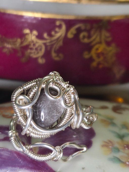 Bague Obsidienne Argent– Éveil & Guérison      